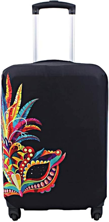 Explore Land Travel Luggage Cover Suitcase Protector Fits 18-22 Inch Case (Carnival, S)
