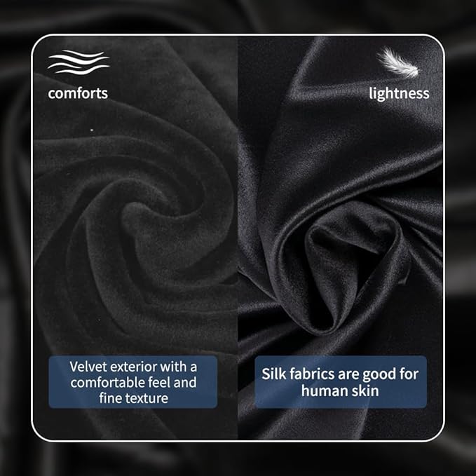 Sleep Mask Bluetooth 5.4 Headphones Soft Wireless Headband Eye Mask Blackout with Microphone (Black M)