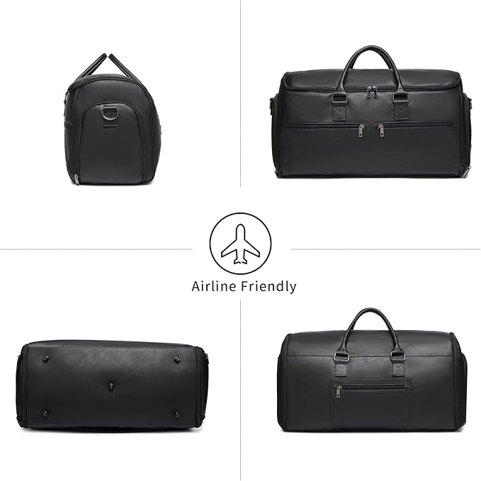 Carry On Garment Bag for Travel, Convertible Travel Garment Bag for Men Women, 2 in 1 Hanging Suitcase Suit Business Travel Bag