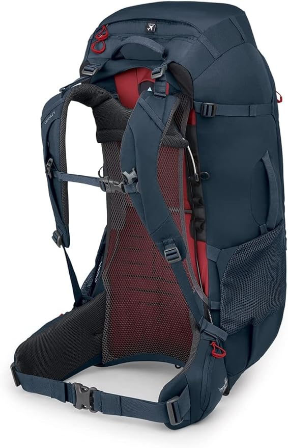 Osprey Farpoint Trek 55L Men's Travel Backpack, Muted Space Blue