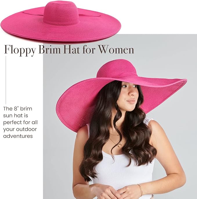 San Diego Hat Company Women's Ultrabraid X-Large Brim Hat, Adjustable Sun Hat with UPF 50+
