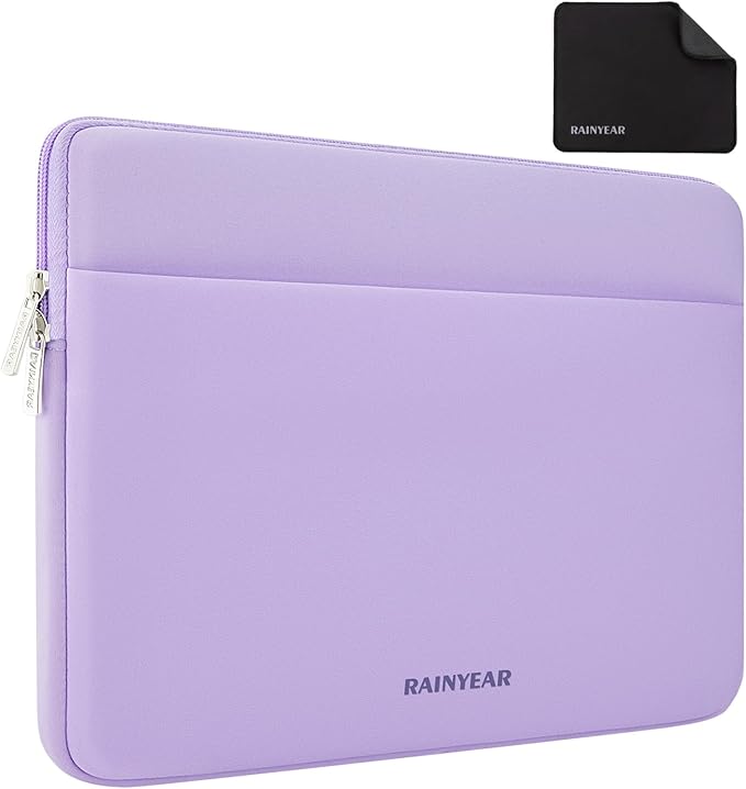 RAINYEAR Laptop Sleeve Case 11-13 Inch, Protective Portable Case with Front Pocket, Briefcase Computer Cover Laptop Bag Compatible with MacBook Air/Pro, HP, Dell, Lenovo, Acer, Purple