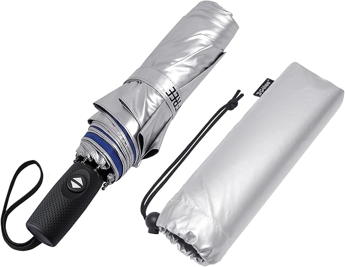 G4Free UPF 50+ UV Protection Large Travel Umbrella 42/46 Inch Auto Open Close Windproof Sun Blocking Umbrella