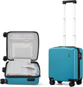 Hanke 16 Inch Underseat Carry On Luggage, Airline-Approved Hard Shell Small Suitcase with Spinner Wheels, Lightweight Tsa Lock Travel Luggage for Short Trips(Caribbean Blue)