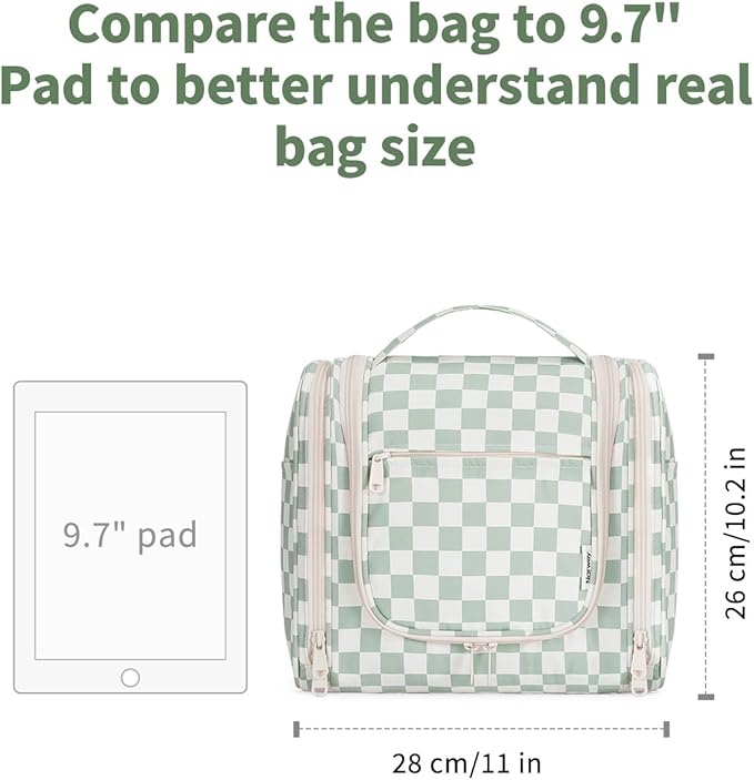 Narwey Hanging Toiletry Bag for Women Travel Makeup Bag Organizer Toiletries Bag for Cosmetics Essentials Accessories