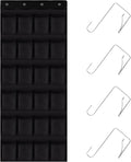Over the Door Shoe Organizer, 24 Large Breathable Mesh Pockets, Hanging Storage Holder, Hanging Shoe Organizer(Black)