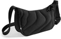 tomtoc 3.5L Puffer Sling Crossbody Bag for Women Trendy, Nylon Quilted Crescent Shoulder Bag Purses for Cellphone and Daily Essentials, Puffy Travel Hobo Handbag with Adjustable Strap & Inner Pockets