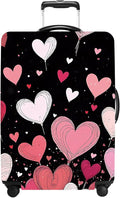 Luggage Cover Washable Suitcase Protector Anti-Scratch,Stretchable Fit for 20-34Inch Luggage Durable Travel Bag Cover with Zipper Closure (Heart-2, M(fits 24-26Inch suitcase))