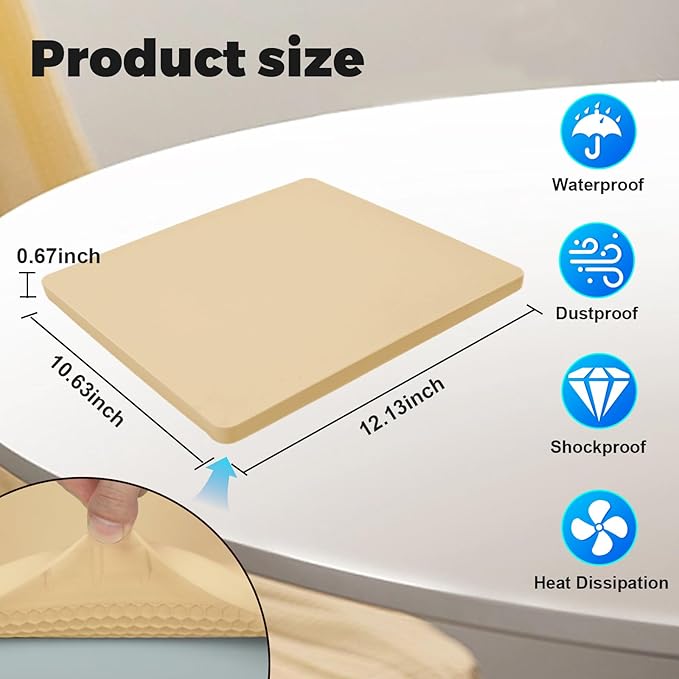 Starlink Mini Protective Cover Case, Starlink Mini Accessories Silicone Protective Case for Starlink Mini Dish Khaki