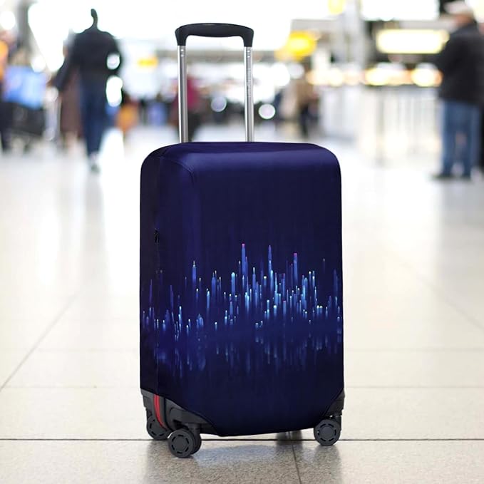 HYPER VENTURE Washable Luggage Cover - Fashion Suitcase Protector Fits 18-22 Inch Luggage (Nightscape, S)