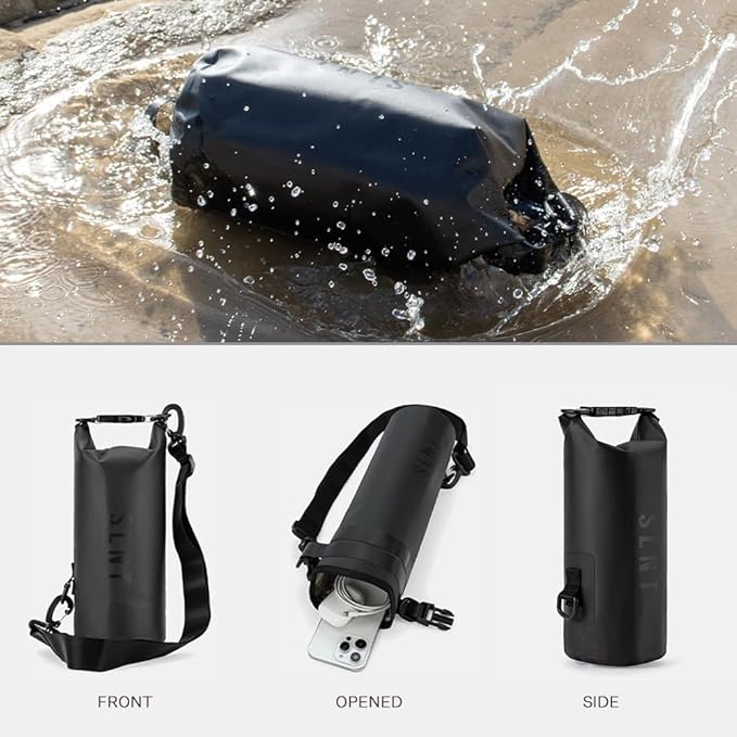 SLNT Waterproof Faraday Dry Bag - 420D Waterproof Nylon Signal Blocking Backpack - Protects Electronics from Water, Spying, Hacking - Blocks RFID, WiFi, Bluetooth, NFC, Cellular, GPS, EMF (2.5 Liter)