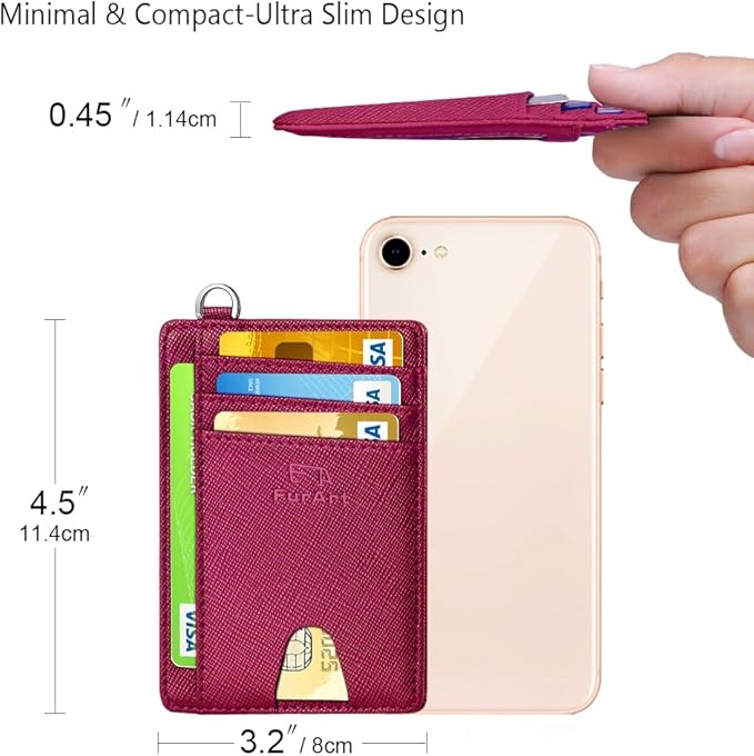 FurArt Slim Minimalist Wallet, Front Pocket Wallets, RFID Blocking, Credit Card Holder for Men & Women