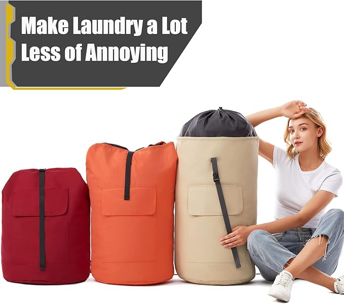Extra Large Laundry Bag 115L, College Dorm Room essentials, Laundry Backpack Bag for College, Red Laundry Bag Backpack, Heavy Duty Laundromat Bags, Portable Laundry Duffle Bag for Camping, Apartment