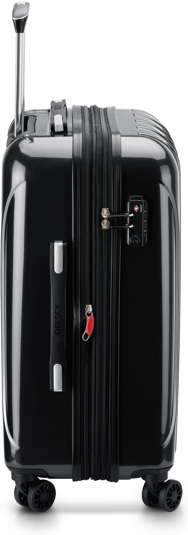 DELSEY PARIS Helium Aero Hardside Expandable Luggage with Spinner Wheels, Black, 2-Piece Set (21/24)