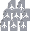 Luggage Tag for Suitcases, Quickly Spot 8 Pack Luggage Identifier Tags, Travel Accessories Name Tags for Backpacks, Suitcases, Travel Bags, Baggage, Cruise - Flexible Silicone(Gray)