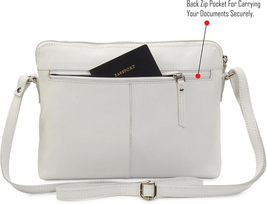Wise Owl Accessories Small Soft Pebbled Real Leather Crossbody Handbags Purses Sling Crossover Shoulder Bag