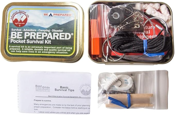 Best Glide ASE Be Prepared® Pocket Survival Kit PSK Holder not Included