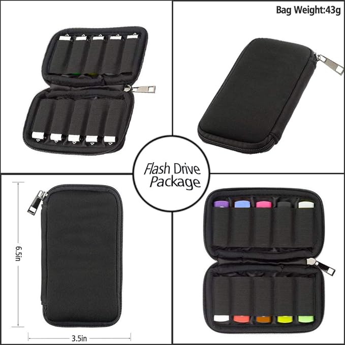 Flash Drive Case USB Storage Case JBOS USB Holder Storage Bag, Electronic Accessories Organizer for USB Flash Drive, USB Case, Thumb Drive Caes, Jump Drive Case, USB Organizer