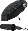 Windproof Travel Umbrella Compact, Automatic Open Close Umbrellas for Rain,Fiberglass Frame, Vented Triple Layer
