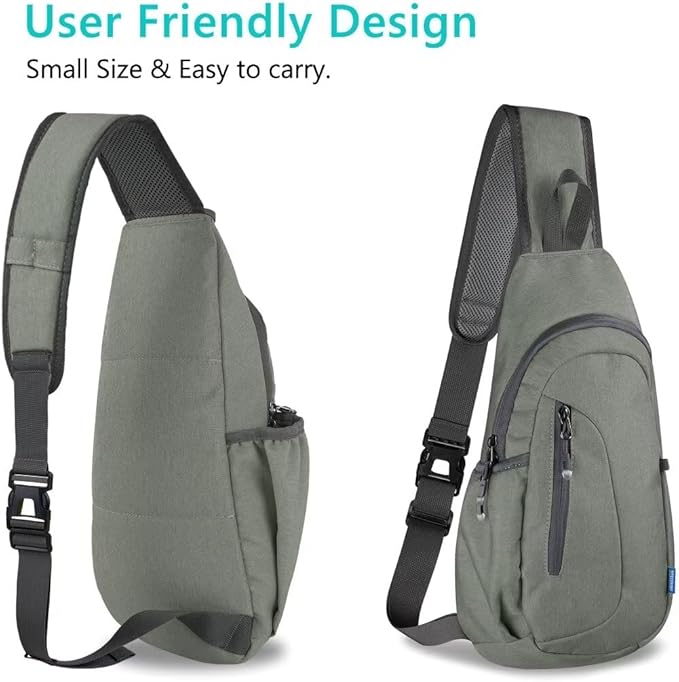 TITECOUGO Small Sling Bag, Lightweight Crossbody Backpack for Men Women, Shoulder Bag for Sports and Outdoor