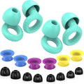 Ear Plugs for Sleeping Noise Cancelling -30dB, 2-Pack Reusable Soft Noise Reduction Ear Plugs for Sleep, Travel,Deep Focus, Hearing Protection,Concert with Carrying Case(Green*2)