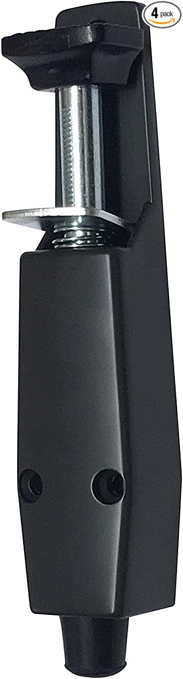 Pacific Doorware Heavy Duty Spring Loaded Step Down Push On Door Holder/Stopper (4, Duronotic)