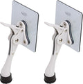 One-Touch Doorstop Adhesive Bracket (White, 4inch x 2pack)