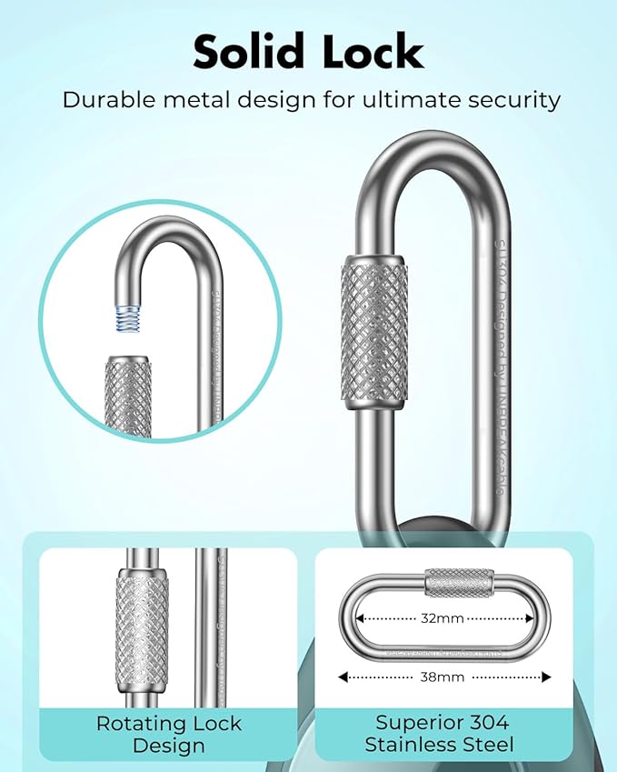UNBREAKcable AirTag Holder for Apple - 4 Pack Air Tag Case [Professional Carabiner] [Waterproof] [Shockproof] TPU AirTag Keychain for Kids, Pets, Keys, Luggage, Backpacks
