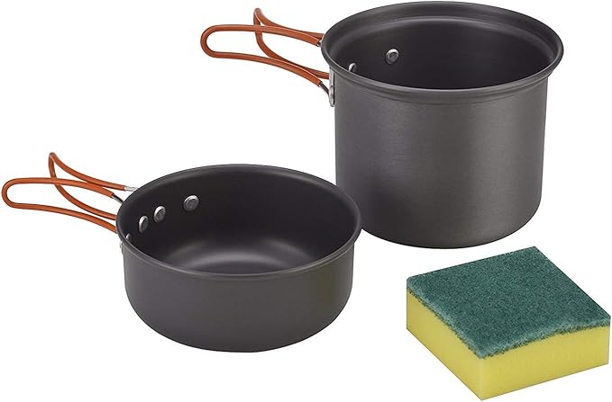 Bulin 24/13/11/8/4 PCS Camping Cookware Mess Kit Lightweight Backpacking Cooking Set Outdoor Cook Gear for Family Hiking, Picnic(Kettle, Pot, Frying Pan, Bowls, Plates, Spoon)