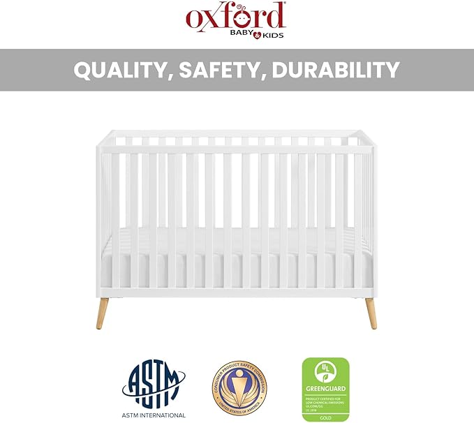 Oxford Baby Cozy Nest Convertible Island Crib, Snow White/Natural