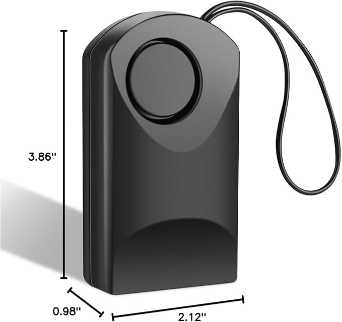 120db Touch Sensor, Door Handle Alarm, Anti Theft Vibration Triggered Portable Door Security Alarm for Doors for Kids, Toddler, Elderly, Hotel, Travel, Bedroom, Ghost