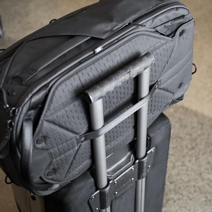 Peak Design Travel Backpack 45L, Black, Expandable 35-45L Design, Rear and Top Access, Weatherproof Shell, Laptop Sleeve, Ideal for Travel or Everyday Carry, Versatile Backpack for Men and Women