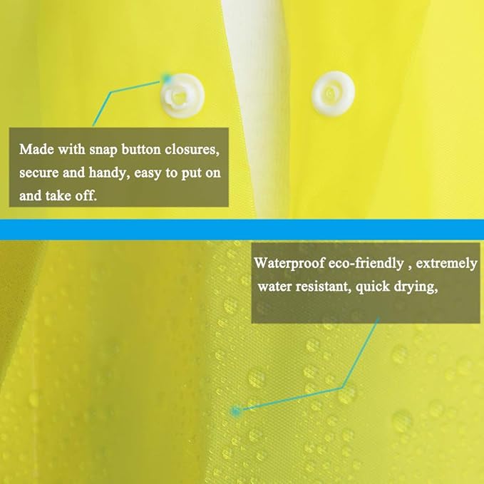 Rain Coats (2 Pack) - Reusable EVA Rain Ponchos for Adults Rain Jackets Raincoats for Men Women