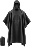 iCreek Hooded Rain Poncho with Pocket Waterproof Lightweight Unisex Raincoat Jacket for Hiking, Camping, Outdoor