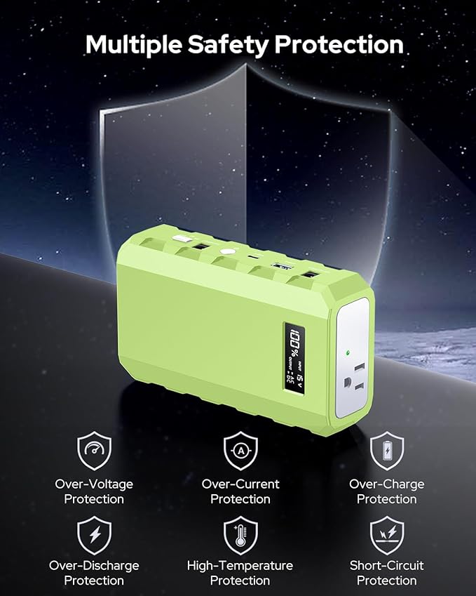 Apowking Power Bank with AC Outlet,65W Portable Laptop Battery Bank Fast Charging,88.8Wh/24000mah Power Station for Outdoor Camping PowerBank Travel Home Power Backup