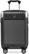 Travelpro Platinum Elite Hardside Expandable Carry on Luggage, 8 Wheel Spinner, TSA Lock, Hard Shell Polycarbonate Suitcase, Shadow Black, Compact Carry on 20-Inch
