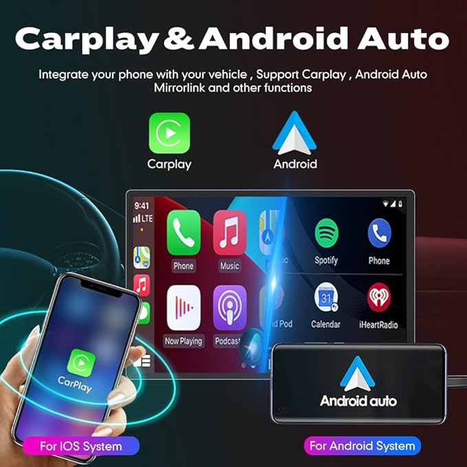 Kunfine CarPlay Android Auto Navigation Stereo GPS Radio Reverse Camera Display 13.1" QLED Touchscreen Headunit Tablet Pad Media Player for Subaru Forester 2007-2013, if Applicable Octa Core 4G+64G