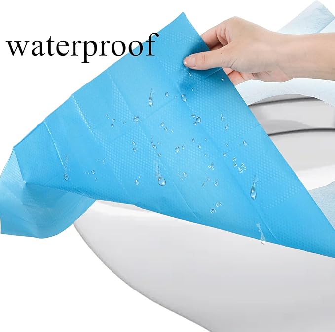 Tebery 100 Pack Toilet Seat Covers Disposable, Individually Wrapped Travel Toilet Cover, Extra Large Potty Seat Liners Portable, Waterproof Potty Training Shield for Public Restroom, Trip, Outdoors