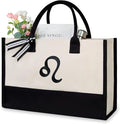 TOPDesign Embroidery Constellation Canvas Bag for Women (Leo)