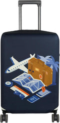 HYPER VENTURE Washable Luggage Cover - Fashion Suitcase Protector Fits 23-26 Inch Luggage (Journey, M)