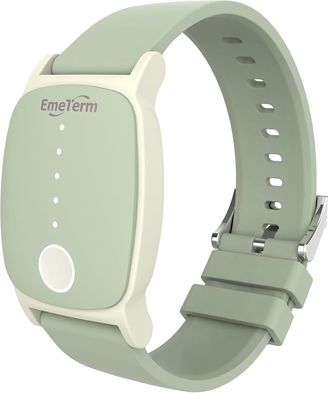 EmeTerm Explore FDA-Cleared Anti-Nausea Wristband IP67 Waterproof Morning Motion Sickness Relief Band Rechargeable Classic Strap Design Drug Free Non-drowsy Without Side Effects Mint Green