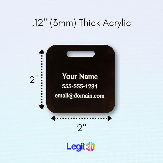 Custom Luggage Tags (3 or 6 Pack) - Personalized Unique Suitcase & Backpack Travel, Durable, Waterproof & Heavy Duty (Dark Blue)