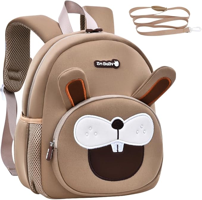 Padgene Toddler Backpacks Kids Preschool Backpack Waterproof Neoprene Animal Schoolbag Lunch backpack 3D Cartoon Mini Travel Bag for Boys Girls Ages 3-5