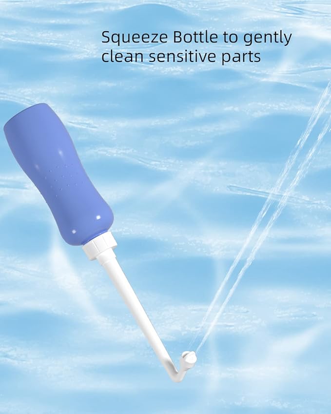 Hibbent Portable Bidet for Travel, Handheld Travel Bidet, Personal Hygiene Care, Extended Nozzle, 17oz(500ml), Purple