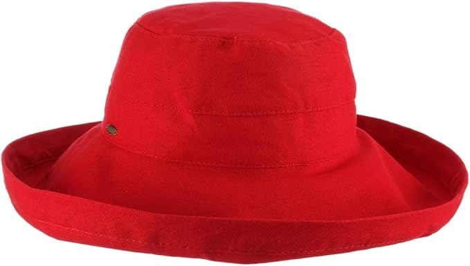 Scala Women's Cotton Hat with Inner Drawstring and Upf 50+ Rating
