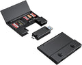 RayCue Multi-Function Card Reader Storage Box, USB3.0 High Speed Mobile Phone Memory/TF Card/SD Card/SIM Card/Card Pin Type-c Storage Box, for Type-c Laptop, iPhone, etc, Black
