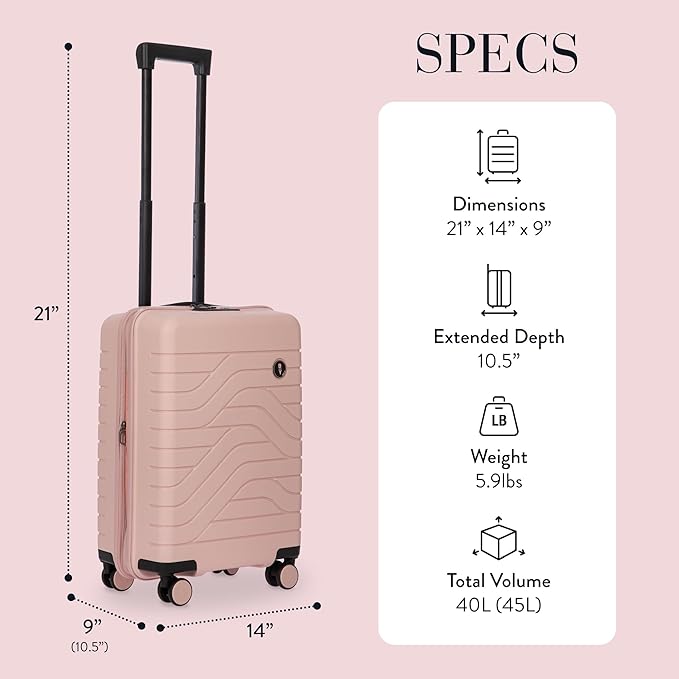 Bric's Milano By Bric's Ulisse 21" Expandable Spinner Pearl Pink One Size