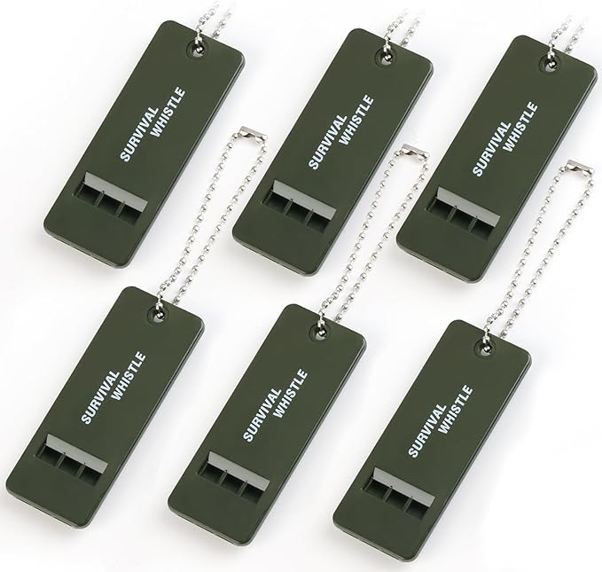 120 dB Emergency Whistles for Teachers, Flat Self Defense Safety Whistle Keychain for Women Outdoor Hiking Dog Signal