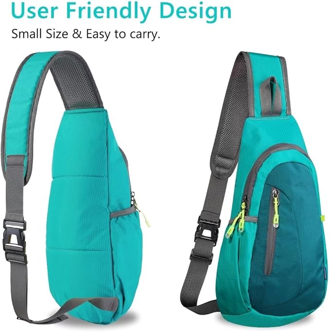 TITECOUGO Small Sling Bag, Lightweight Crossbody Backpack for Men Women, Shoulder Bag for Sports and Outdoor