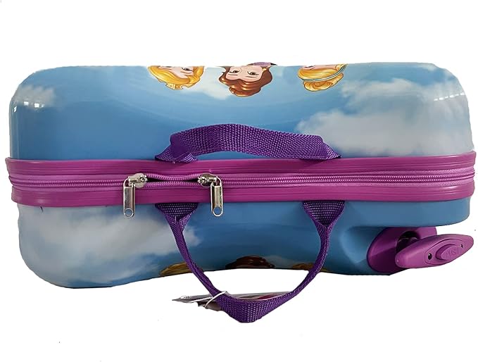 Disney Princess Ride on Suitcase for Kids, 18'' Toddler Carry-On Luggage With Wheels, Cute Lightweight Kids Travel Suitcase Trolley